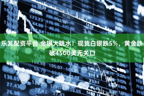 乐发配资平台 金银大跳水！现货白银跌5%，黄金跌破4500美元关口