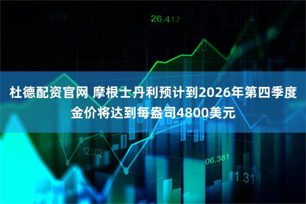 杜德配资官网 摩根士丹利预计到2026年第四季度金价将达到每盎司4800美元