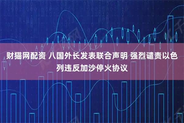 财猫网配资 八国外长发表联合声明 强烈谴责以色列违反加沙停火协议